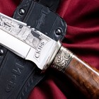 Нож кавказский, туристический "Скиф" с ножнами, гардой, сталь - 40х13, 14 см - Фото 2