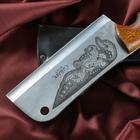 Нож кавказский, разделочный "Сайгак" с чехлом, сталь - 40х13, рукоять - орех, 14 см - Фото 8