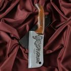 Нож кавказский, разделочный "Сайгак" с чехлом, сталь - 40х13, рукоять - орех, 14 см - Фото 9