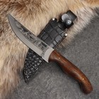 Нож кавказский, туристический "Печенег" с ножнами, сталь - 40х13, вощеный орех, 14 см - Фото 9
