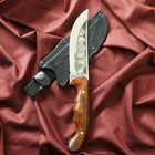 Нож кавказский, туристический "Печенег" с ножнами, сталь - 40х13, вощеный орех, 14 см - Фото 7