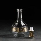 Набор питьевой «Нэро», 7 предметов: графин-штоф 500 мл, стопка 50 мл, 6 шт, цвет напыления золотой - Фото 3