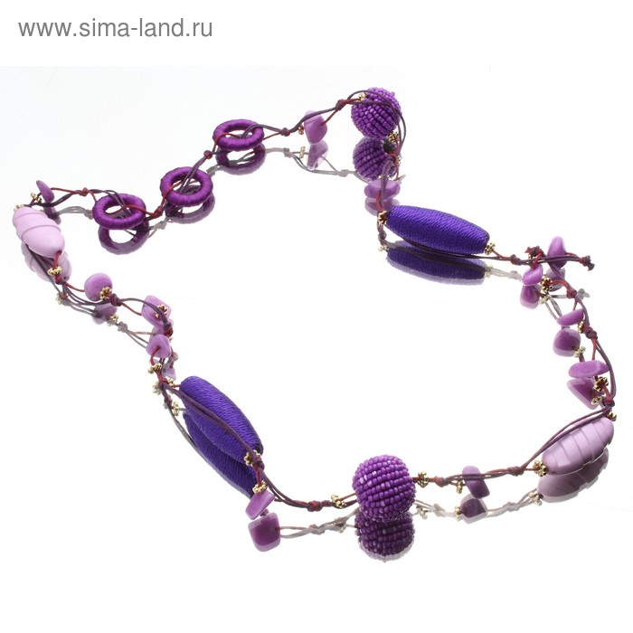 Бусы «Кокетка», цвет фиолетовый - Фото 1