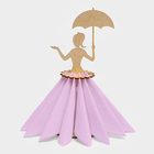Салфетница деревянная «Девушка с зонтиком», 25×13×13 см - фото 5862634