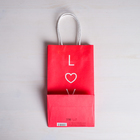 Пакет подарочный крафт, упаковка, «Love», 12 х 21 х 9 см - Фото 4