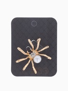 Брошь «Паук» жемчужинка, цвет белый в золоте - Фото 4