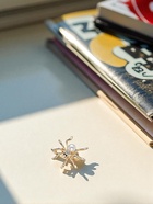 Брошь «Паук», жемчужинка, белая в золоте - Фото 6