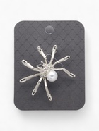 Брошь «Паук», жемчужинка, белая в серебре - Фото 10