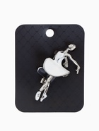 Брошь «Балерина» в пуантах, цвет белый в серебре - Фото 4