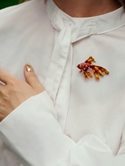 Брошь «Золотая рыбка», красная, золотой в золоте - Фото 2