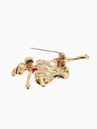 Брошь «Балерина» в пышном платье, цвет красно-белый в золоте - Фото 3