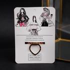 Зажим для платка «Кольцо», цвет белый в золоте - Фото 3