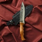 Нож кавказский, туристический "Варан" с ножнами, сталь - 40х13, вощеный орех, 14.5 см - фото 4582047