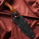 Нож кавказский, туристический "Викинг" с ножнами, сталь - 40х13, вощеный орех, 14.5 см - Фото 6