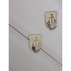 Крючки самоклеящиеся Доляна «Якорь», 5 шт., металлические - Фото 3