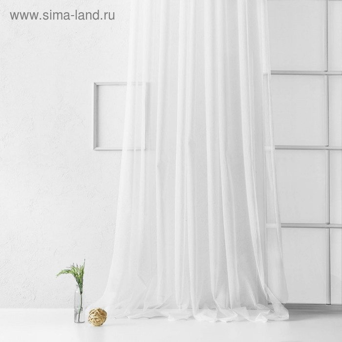 Портьера «Лайнс», размер 300 х 270 см, цвет белый - Фото 1