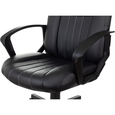 Кресло руководителя T-898, на колёсиках, экокожа, цвет чёрный/leather black