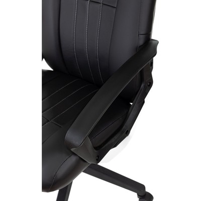 Кресло руководителя T-898, на колёсиках, экокожа, цвет чёрный/leather black