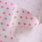 Бумага упаковочная крафт "Розовый горох", 0,55 х 10 м, 70 г/м² - Фото 3