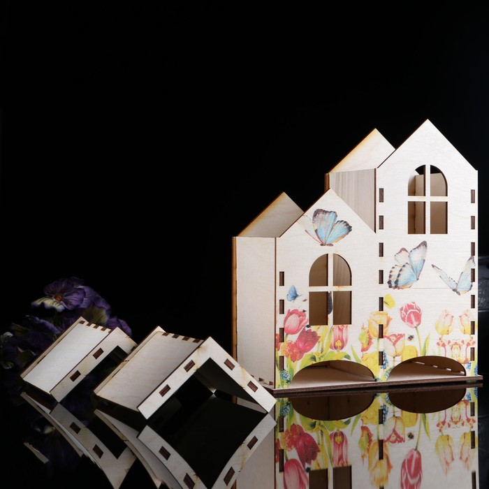 Чайный домик "Бабочки на лугу", 20х17,4х8,6 см - фото 1899751552