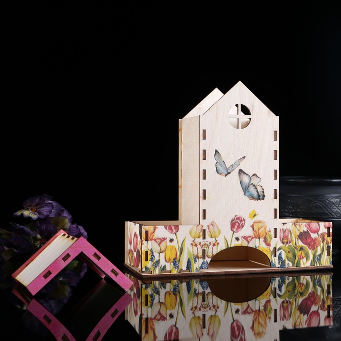 Чайный домик "Домик для бабочек", 20х20х8 см - фото 1899751558