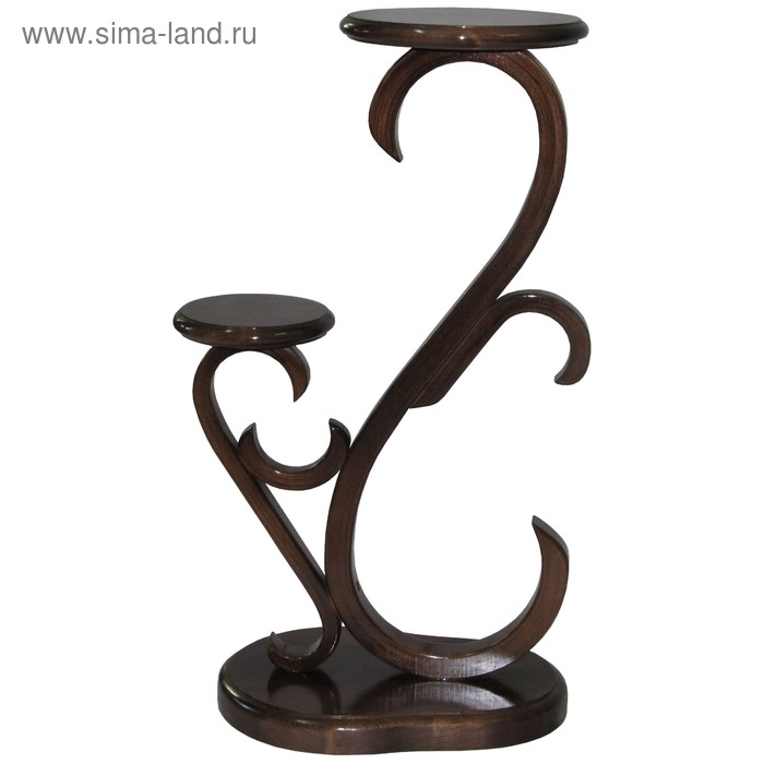 Тумба под цветы Нарцисс, 410х350х770, Темно-коричневый - Фото 1