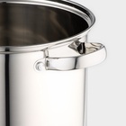 Кастрюля Magistro Grande, 5.5 л, металлическая крышка, капсульное дно, индукция, нержавеющая сталь - Фото 4