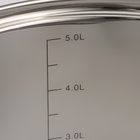 Кастрюля Magistro Grande, 5.5 л, металлическая крышка, капсульное дно, индукция, нержавеющая сталь - Фото 5