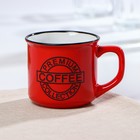 Кружка керамическая Доляна «Кофе», 165 мл, цвет красный - фото 321230243