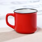 Кружка керамическая Доляна «Кофе», 165 мл, цвет красный - Фото 2