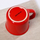 Кружка керамическая Доляна «Кофе», 165 мл, цвет красный - Фото 3
