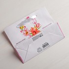 Пакет подарочный ламинированный горизонтальный, упаковка, «Весны в душе» MS 23 х 18 х 10 см - Фото 4