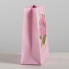 Пакет подарочный ламинированный вертикальный, упаковка, «Тюльпаны 8 марта», S 12 х 15 х 5,5 см - Фото 2