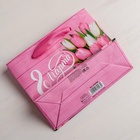 Пакет подарочный ламинированный горизонтальный, упаковка, «Женский день», ML 27 х 23 х 11,5 см - фото 26596039