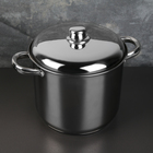 Кастрюля Magistro Grande, 7.1 л, металлическая крышка, капсульное дно, индукция, нержавеющая сталь - Фото 1