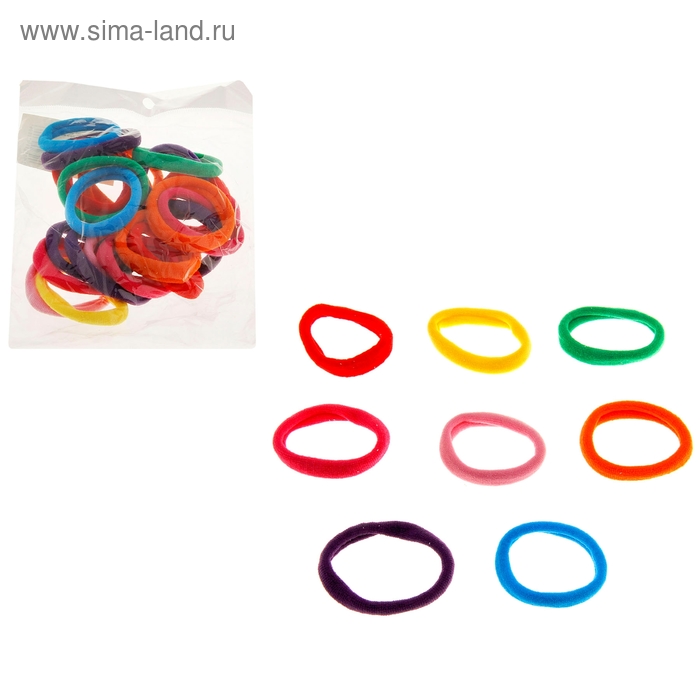 резинка для волос "Махрушка" (набор 24 шт) тонкие - Фото 1