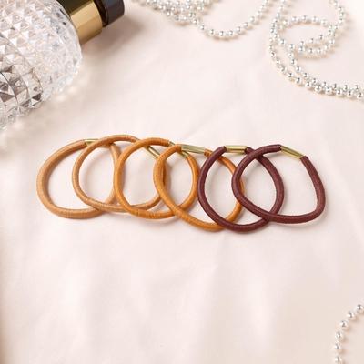 Резинки для волос QF «Мокко», набор 12 шт., 4 см, коричневые