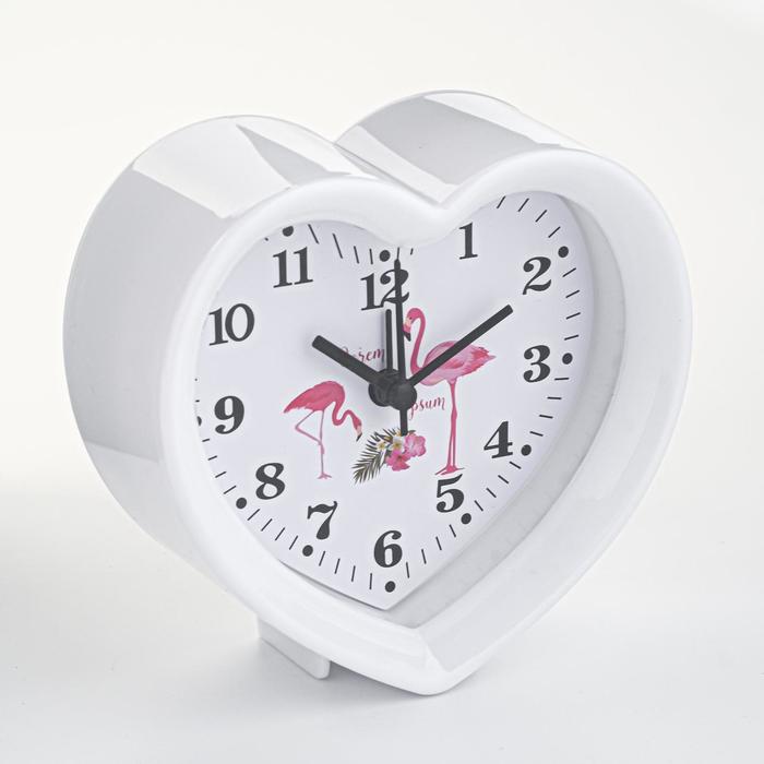 Часы - будильник настольные "Амес", дискретный ход, , d-9 см, 11 х 11 см, АА - фото 1908532323