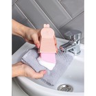 Щётка силиконовая для ручной стирки Доляна, розовая - Фото 2