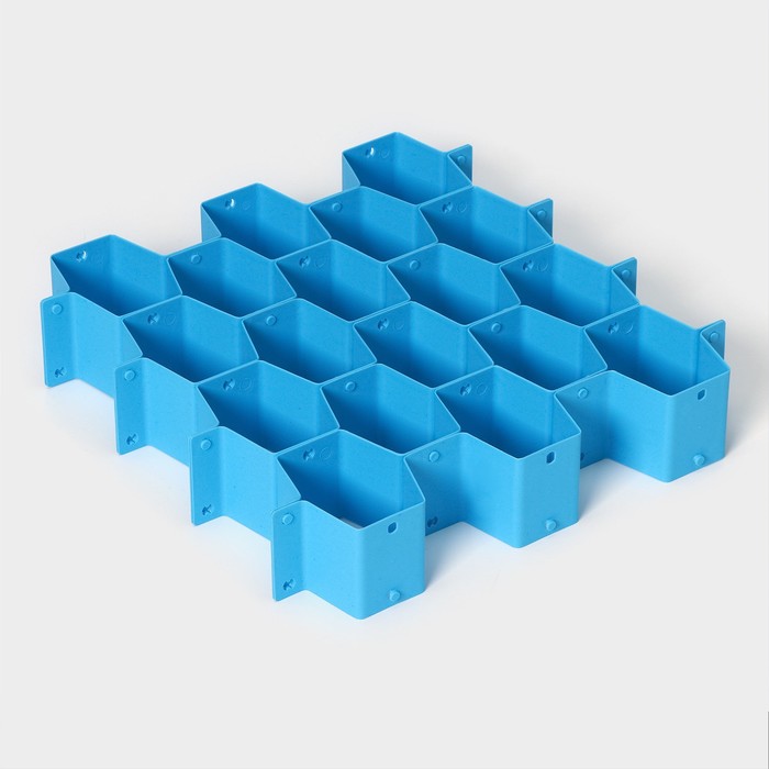 Органайзер-разделитель для ящиков, 8 перегородок, 34,3×6,6 см, цвет МИКС