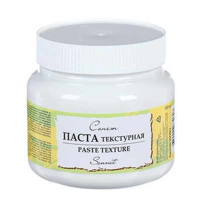 Паста текстурная ЗХК «Сонет», 500 мл, белая тонкая, акриловая
