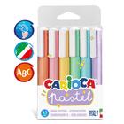 Набор маркеров текстовыделителей 6 цветов, 1-4,5 мм, Carioca Pastel, пастельная палитра, микс - фото 3002689