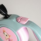 Рулетка "Пижон" с прорезиненной ручкой, 3 м, до 15 кг, трос, серо-розовая - Фото 3