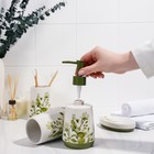 Наборы аксессуаров для ванной комнаты «Весна», 4 предмета, дозатор 400 мл, мыльница, 2 стакана, белые - Фото 5