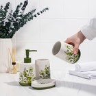 Наборы аксессуаров для ванной комнаты «Весна», 4 предмета, дозатор 400 мл, мыльница, 2 стакана, белые - Фото 6