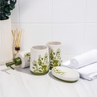 Наборы аксессуаров для ванной комнаты «Весна», 4 предмета (дозатор 400 мл, мыльница, 2 стакана), цвет белый - Фото 7