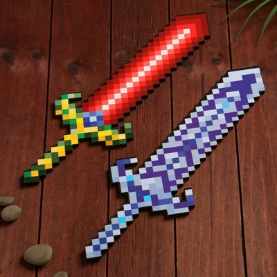 Деревянное оружие, меч тёмного эльфа «Пиксель», 37 см МИКС