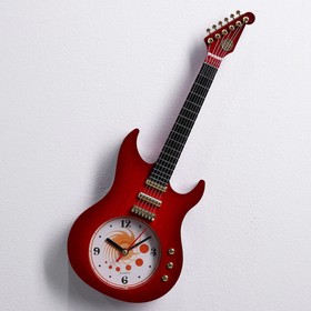 Детские настенные часы "Гитара", дискретный ход, 11 х 38 см, микс