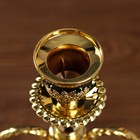 Подсвечник металл на 3 свечи "Розарий" золото, чёрная эмаль 35,5х32х12 см - Фото 5