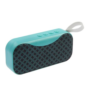 Портативная колонка LuazON LAB-50, 3 Вт, microSD, AUX, USB, мятная